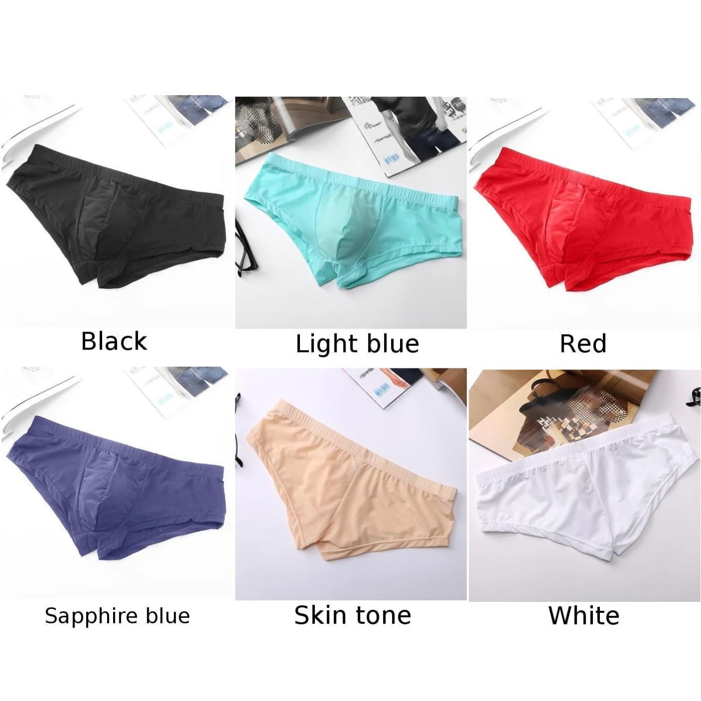 Men\'s Ice Silk Underwear Low Waist Boxer Breathable Sexy Men\'s Boxer Underwear Men\'s Ice Silk Underwear Low Waist Boxer Breathab