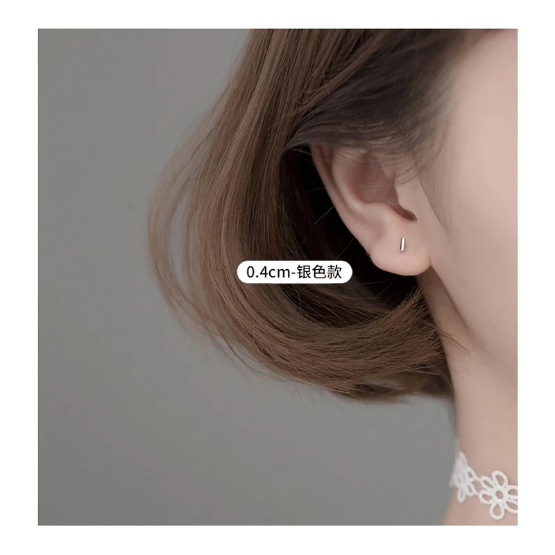 La Monada Small Stud Earrings For Women 925 Sterling Stick Minimalist Woman Earring Korean Nut Silver 925 Earring Jewelry Female