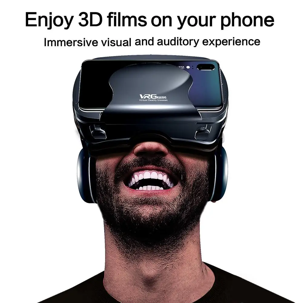 Full Screen VR Glasses  Durable Virtual Reality Glasses with A Large Headset for 5 to 7 inch Smart Phone with Detachable Frame