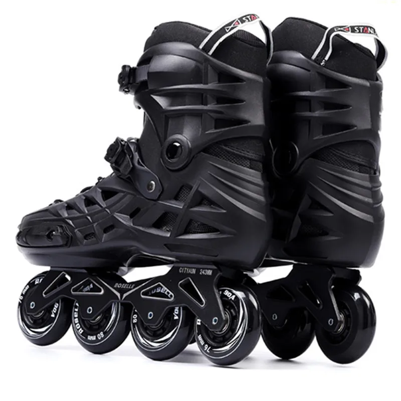 Adults Roller Skates Shoes EU 35 to 46 Inline Skating Shoes for Female Male 4 Wheels Sneaker PU Wheel Slalom Patines 1 pair