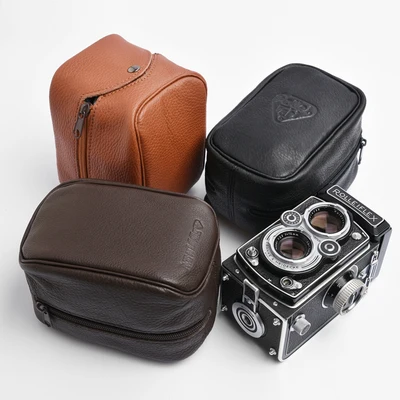 

Roadfisher Shockproof Soft Protable Camera Pouch Handmade Leather Protective Bag For Rolleiflex 2.8, Rolleiflex3.5, Rolleicord