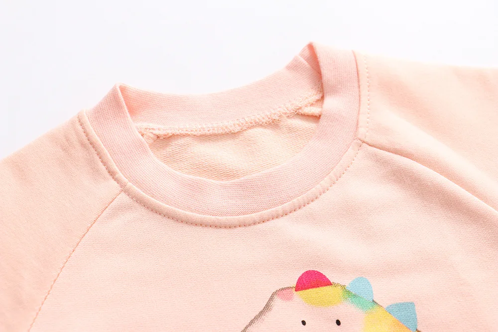 Kleine Maven 2024 Baby Meisjes Kleding Giraffe Sweatshirt Mooie Katoenen Comfort Casual Kleding Voor Kinderen Peuter 2 Tot 7 Jaar