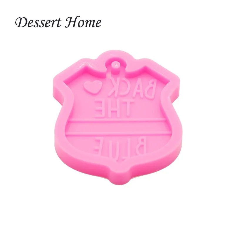 DY0069 DIY Police Badge Epoxy Resin Molds Police Sign Silicone Mold for Keychains Jewelry Making Jewellery Tools