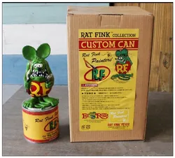 Home Garden Vintage Rat Fink RF Custom Can Pins Figure Aesthetic Home Room Decor Halloween Christmas Desk Decoration Accessories