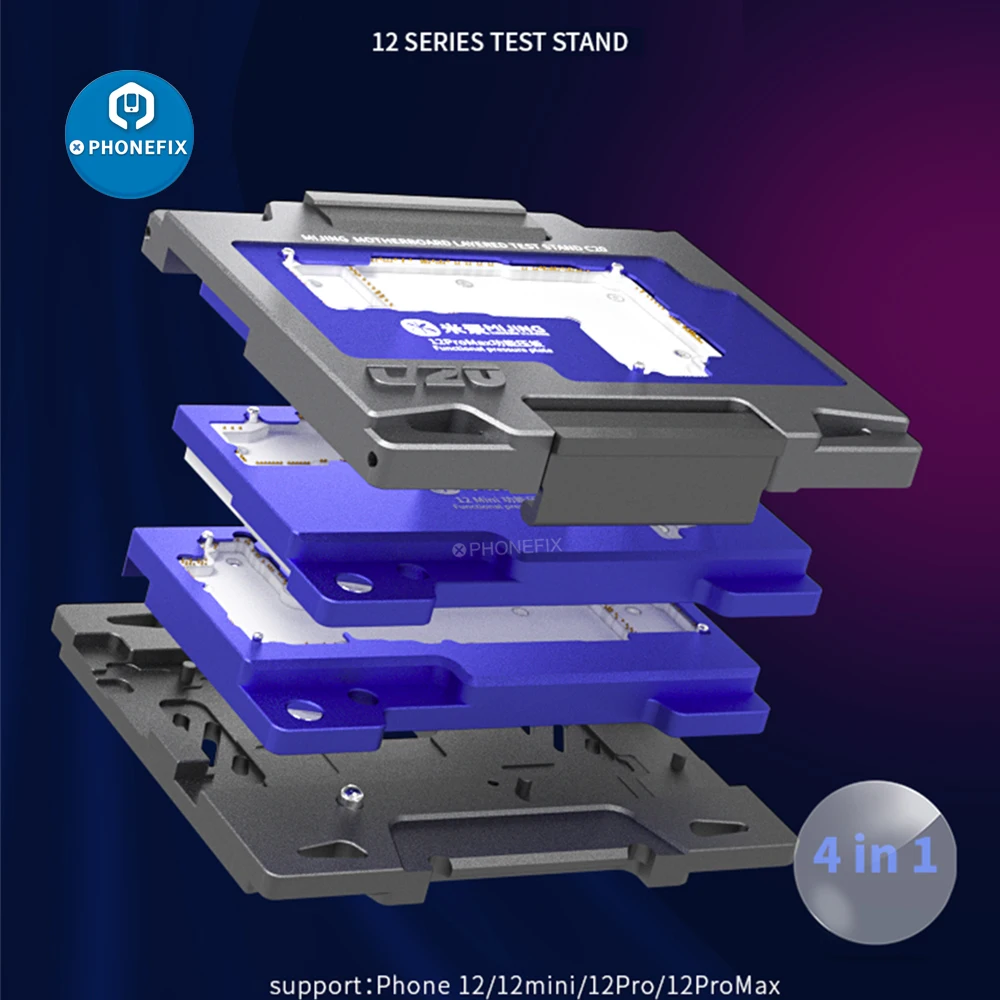 MJ C20 4 IN 1 Motherboard Layering Soldering Fixture Layering Platform for IPhone 12/12mini/12Pro/12Pro Max Test Jig Stand