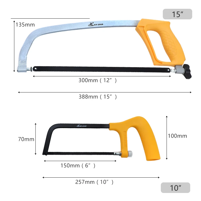 6 ''12'' Hacksaw Aluminium Legierung Stahl Rohr Hand Sah Verdicken Hacksaw Rahmen Austauschbare Klinge für PVC Holz Metall schneiden