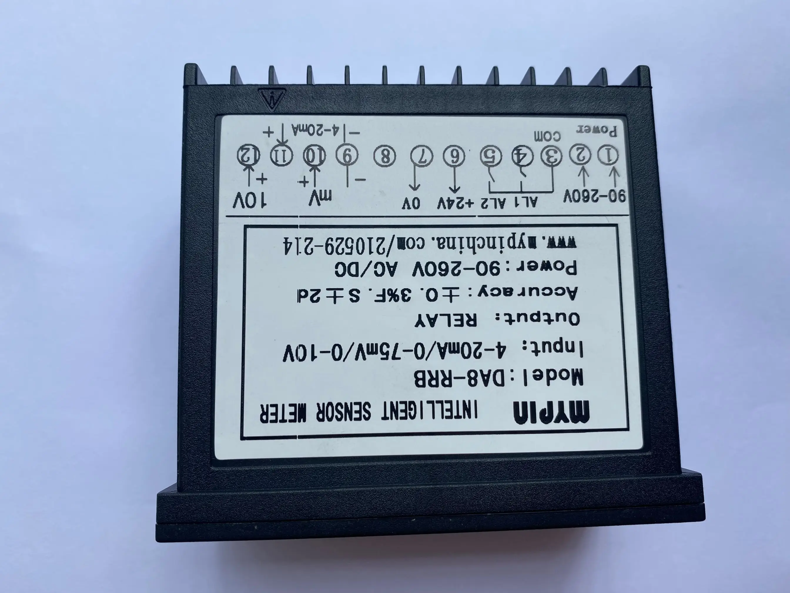 Digital Sensor Meter Pressure Gauge  Multi-Functional Intelligent Led Display 0-75Mv/4-20Ma/0-10V 2 Relay Alarm Output DA8-RRB