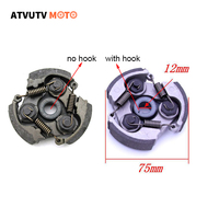 Motorcycle Mini Moto Centrifugal Clutch Pad 2 Stroke 47cc 49cc For Minimoto Dirt Bike Atv Quad 3 Clutch Spring 75mm 40-6