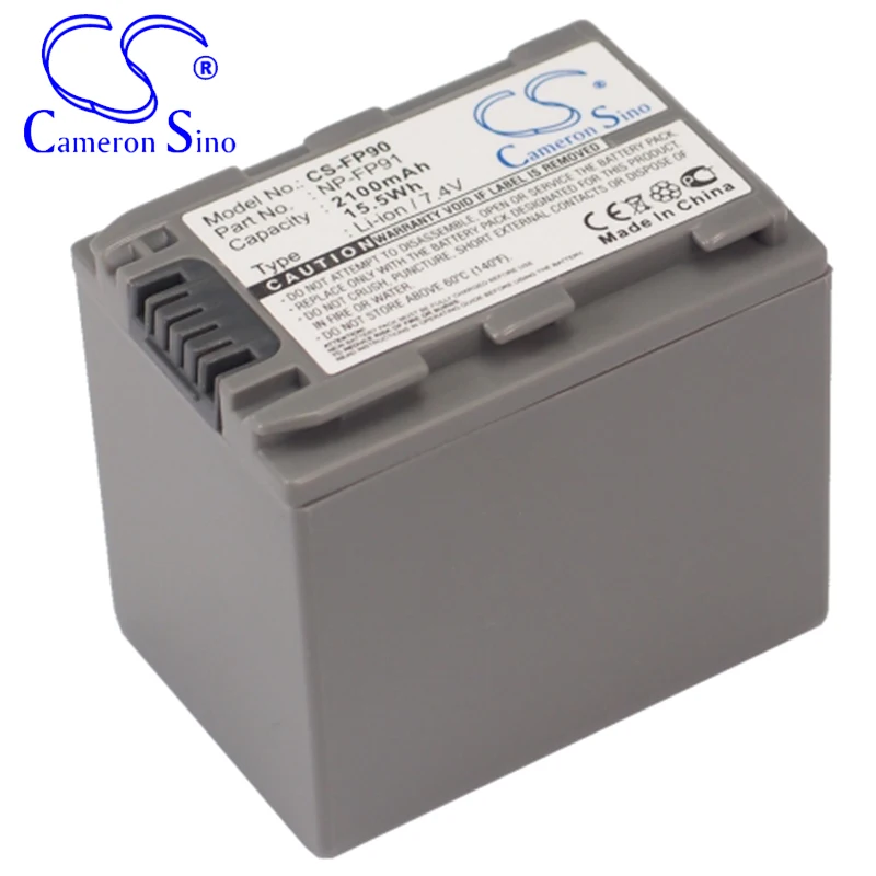 CameronSino Battery for Sony DCR-HC28E DCR-DVD92 DCR-HC42 DVD905 DCR-DVD403 DCR-HC26E fits Sony NP-FP90 Digital camera Batteries