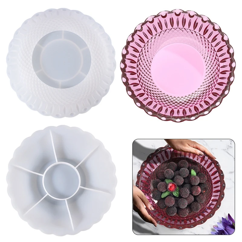 Fruit Storage Tray Epoxy Resin Mold Dish Bowl Plate Silicone Mould DIY Crafts Jewelry Holder Box Home Decorations Casting Tool