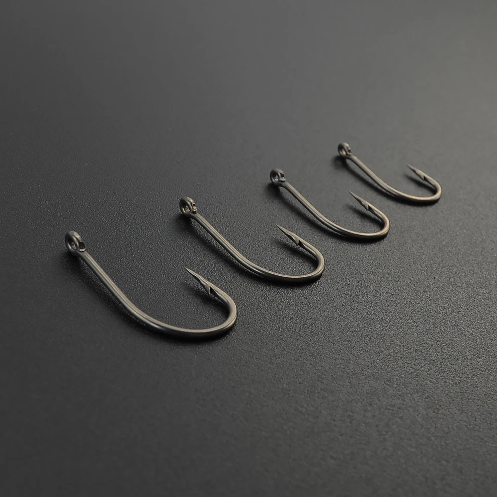 100pcs Carp Fishing Coating High Carbon Stainless Steel Barbed Hooks 8017  Fishing Hooks Accessories