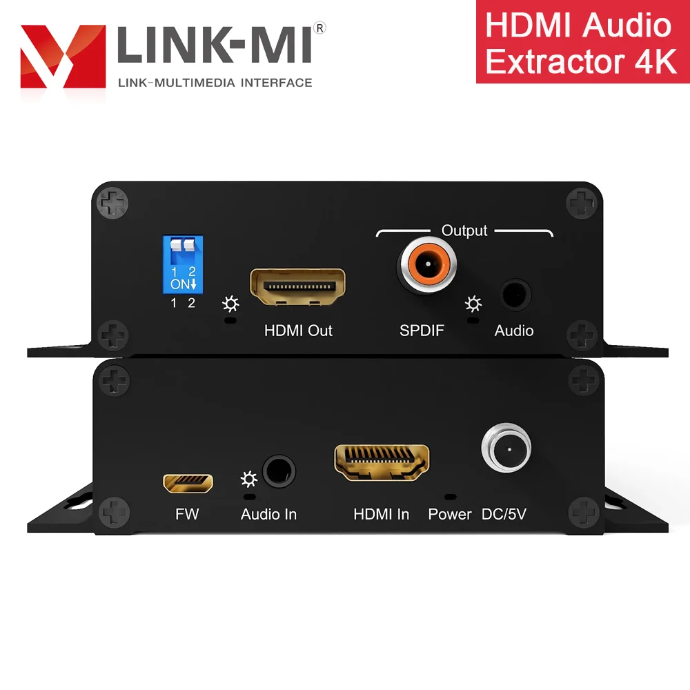 LINK-MI Bộ Chuyển Đổi Âm Thanh Tivi 4K @ 60Hz HDMI 2.0 Máy Hút/Inserter Hỗ Trợ 18Gbps CEC Âm Thanh Nhúng Nhúng công Tắc Chiết Xuất Âm Thanh Kỹ Thuật Số