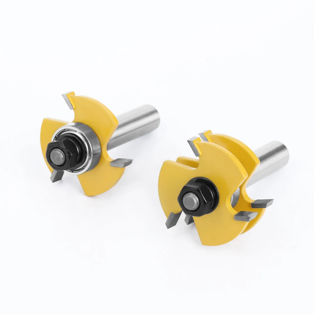 2pcs 12 MILLIMETRI 1/2 Gambo Tongue & Groove Joint Montare Router Bit 3/4 \