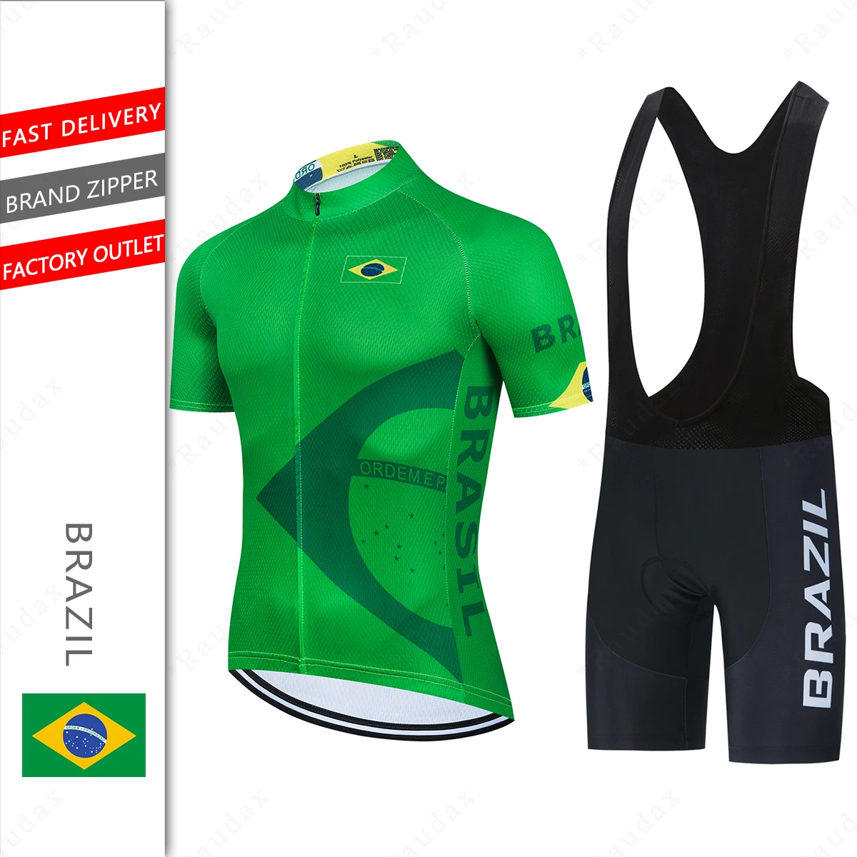 Brazil Cycling Jersey Suits for Men, Road Bike Clothing, Pro Bib Shorts Sets, MTB Bicycle Clothes, 2025