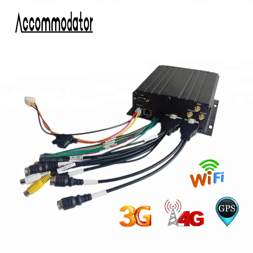 H.264 6 Channels WiFi GPS 4G AHD 1080P HDD SD Card Vehicle Car Trailer Truck Taxi School Bus Mobile DVR