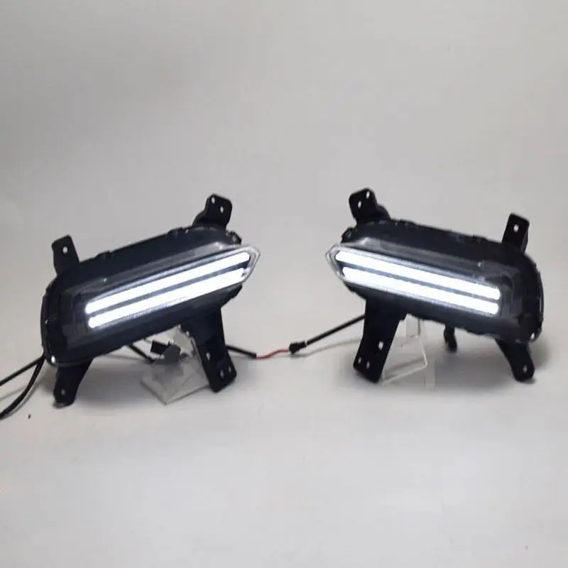 2Pcs For Kia K3 Cerato 2018 2019 2020 LED Daytime Running Light Flowing Turn Signal Relay 12V Car DRL Fog Lamp