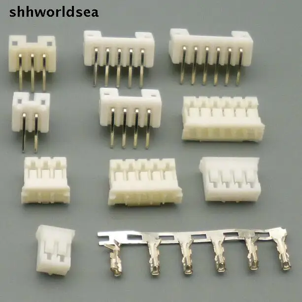 

worldgolden 100pcs/Lot Connector leads Header 2.00mm bend leg PH 2P 3P 4P 5P 6P 7P 8P 9P 10P Kit Housing Pin header Terminal