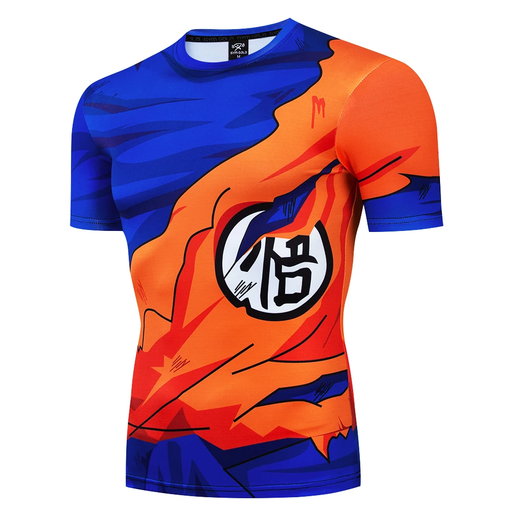 T-shirt estampada de anime masculino, Z-goku, 3D, manga curta, casual, top confortável, confortável, camisas esportivas, imagem anime