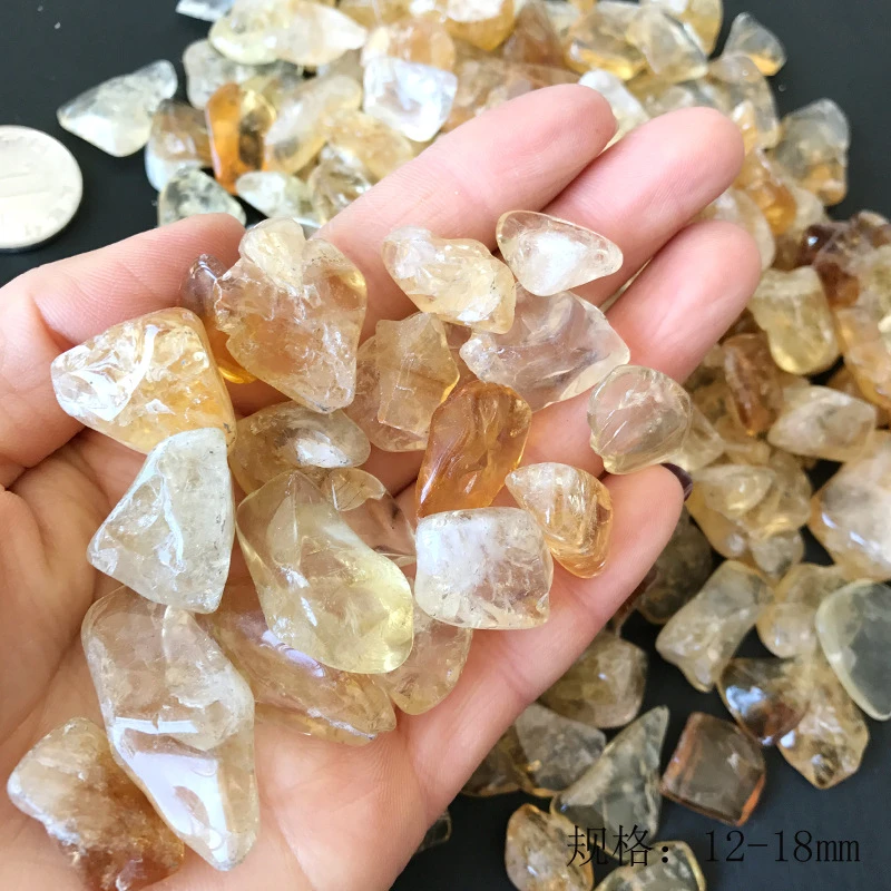 

100g Natural Citrine Yellow Quartz Crystal Stone Rock Polished Gravel Specimen natural stones and minerals