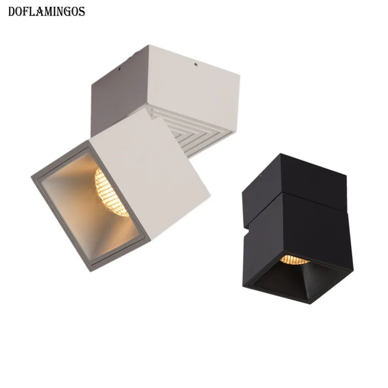 

Square Adjustable Angle Aisle Ceiling Spotlight Minimalist Nordic Balcony Kitchen Foyer Entrance Small Anti-glare Lights