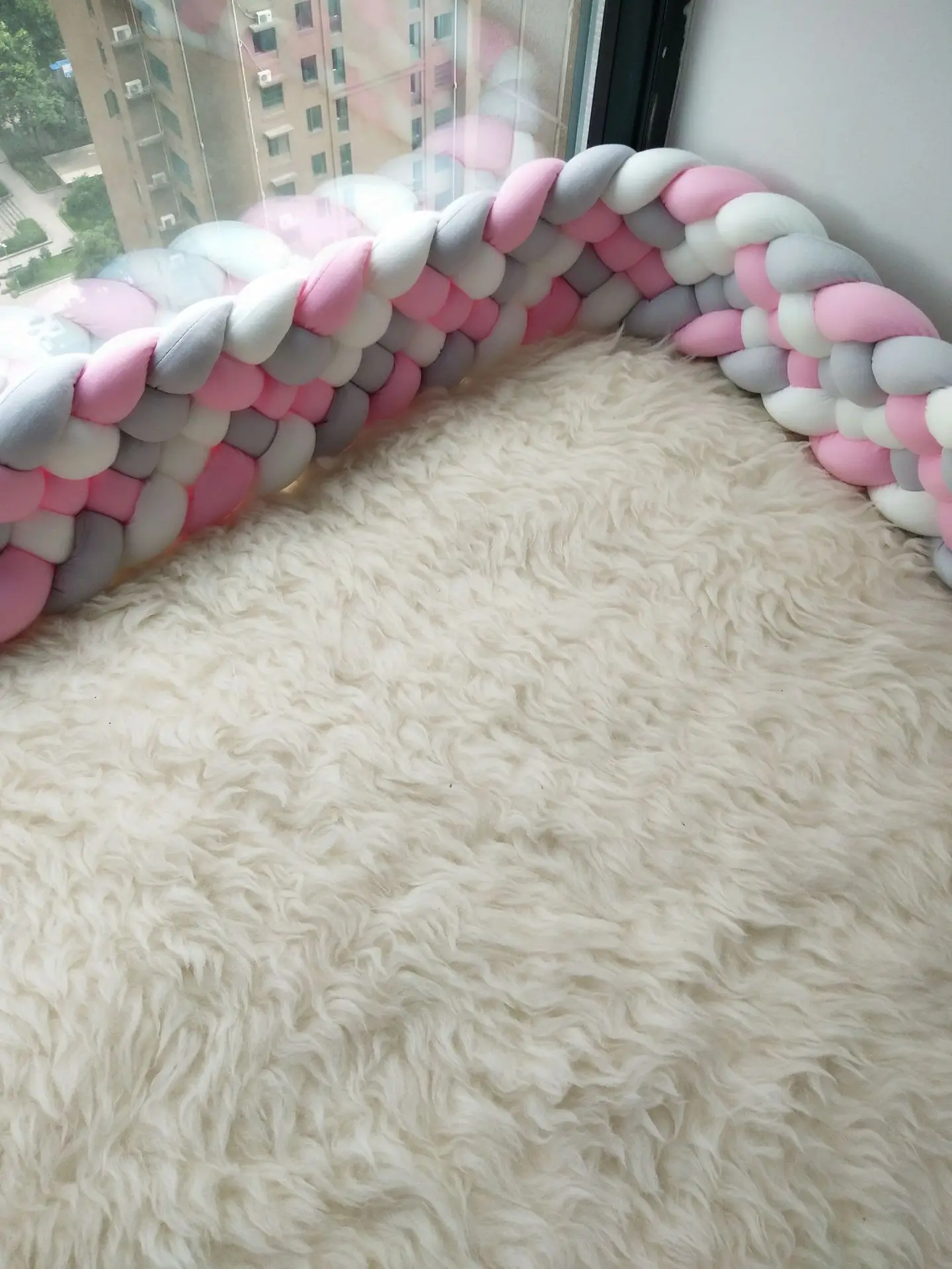 Bed Braid Baby Braid Bumper for New Born Baby Room Deco Babies Bed Bumper Protection Bumper for Crib