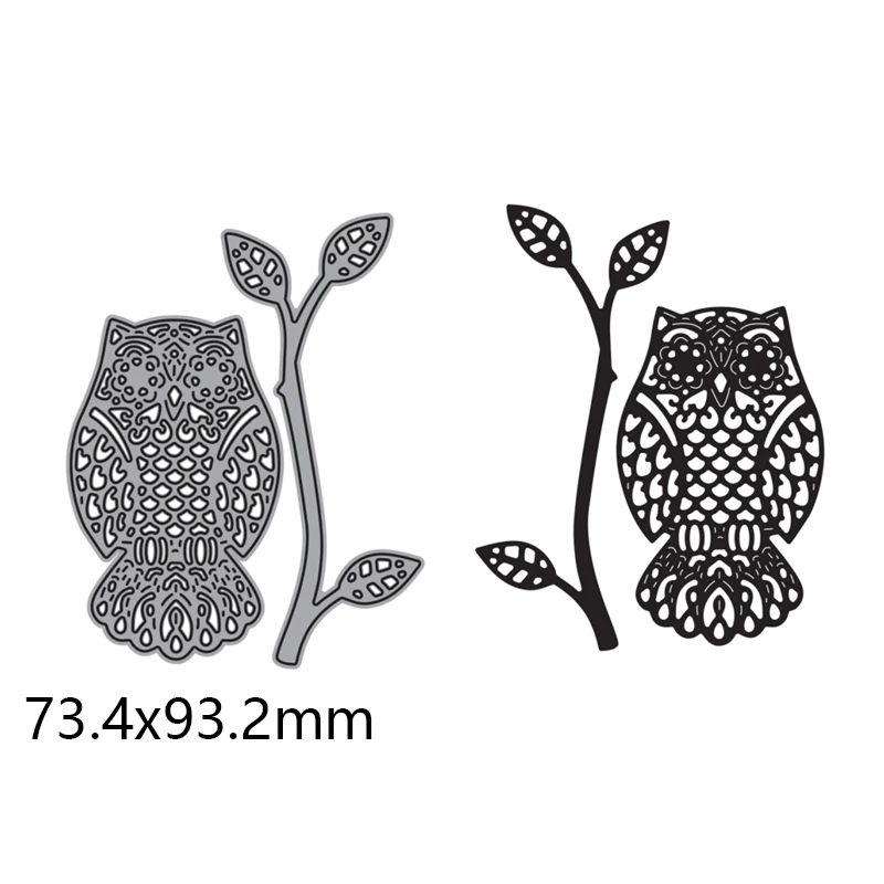 Cute Owl And Foliage Metal Cutting Dies For DIY Scrapbook Cutting Die Paper Cards Embossed Decorative Craft Die Cut New Arrival