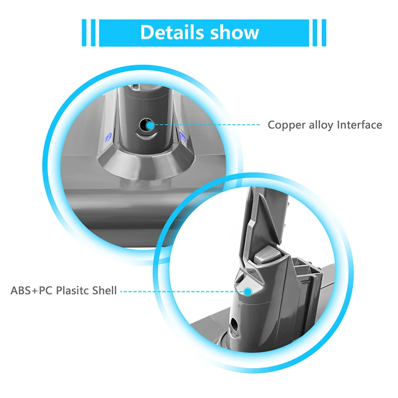 Powtree 21.6V 6000MAh สำหรับ Dyson V7แบตเตอรี่ V7 FLUFFY V7 Extra V7 Motorhead สัตว์ Trigger เครื่องดูดฝุ่นเปลี่ยนแบตเตอรี่