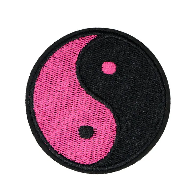 Embroidery Cloth Sticker Circular Badge Tai Chi Bagua Diagram Patch  Clothing Heat Transfer Patchwork DIY Decoration for Clothes