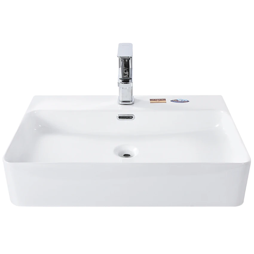 

S660 Modern Simplicity Ceramic Countertop Sinks Rectangular Bathroom Sinks Artistic White Square Basin Bowl Household Washbasin