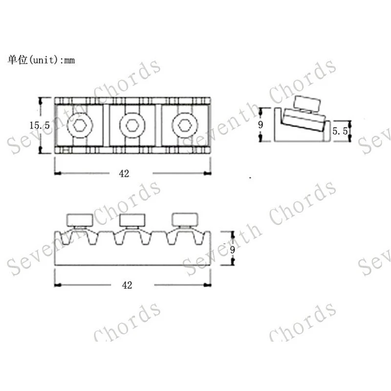 Ein Satz 42-mm-Gitarren-Sicherungsmuttern für Tremolo-Brücken, Pedal-Gitarrenzubehörteile, Musikinstrumente – Detail 18