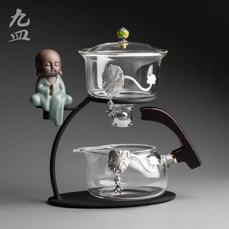 

Direct selling creative glass automatic tea set Zen lazy tea maker magnetic semi-automatic Kung Fu tea set