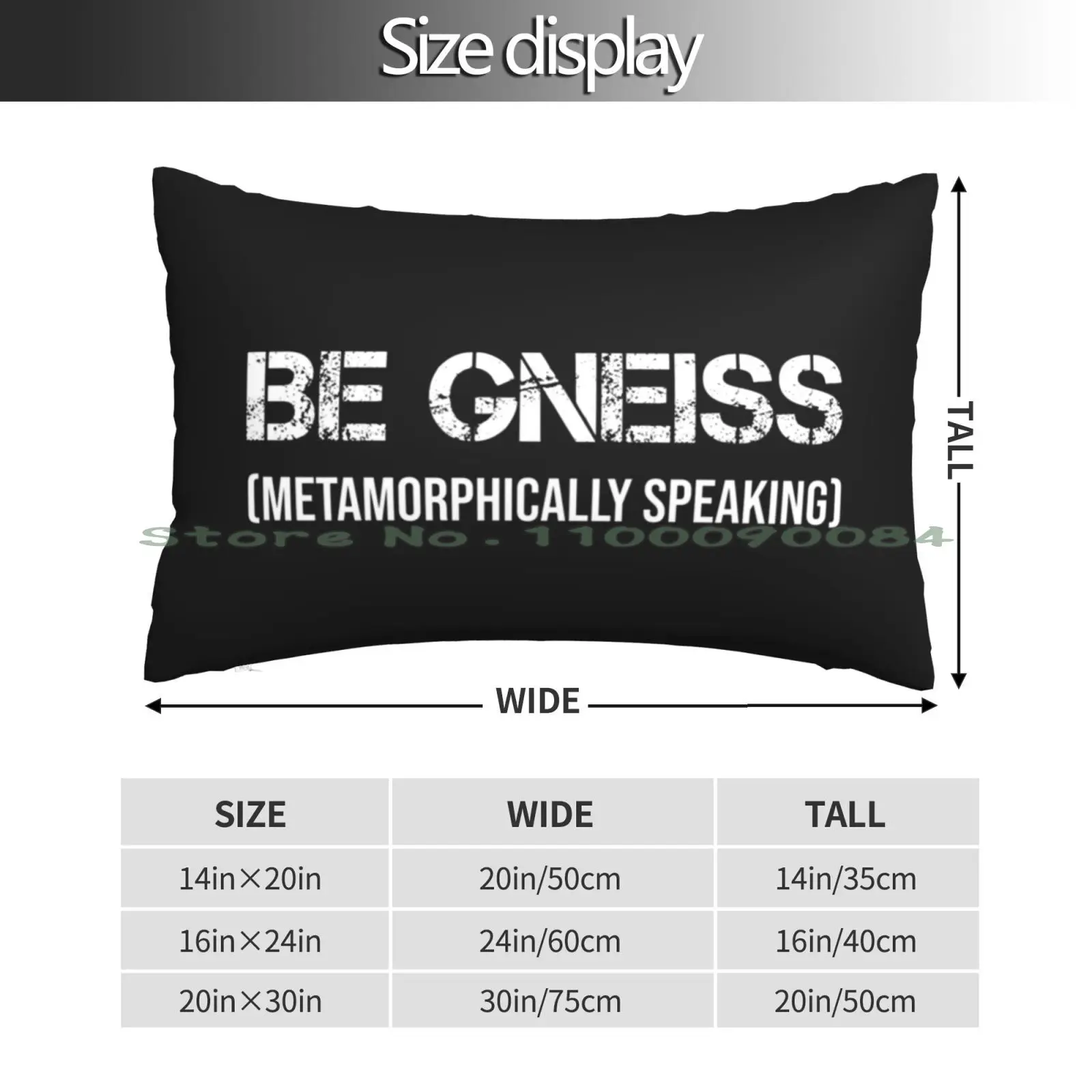 Be Gneiss Geology Teacher Metamorphic Igneous Rock Geologist Pillow Case 20x30 50*75 Sofa Bedroom Minimalism Moroccan Berber