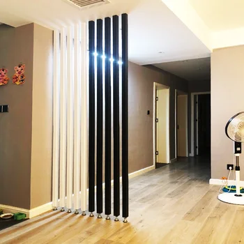 세면대 용 4 PC/상자 호두 색 목재 베란다 스크린, 펀칭 현관 스크린 없음, 나무 기둥 장식, 거실