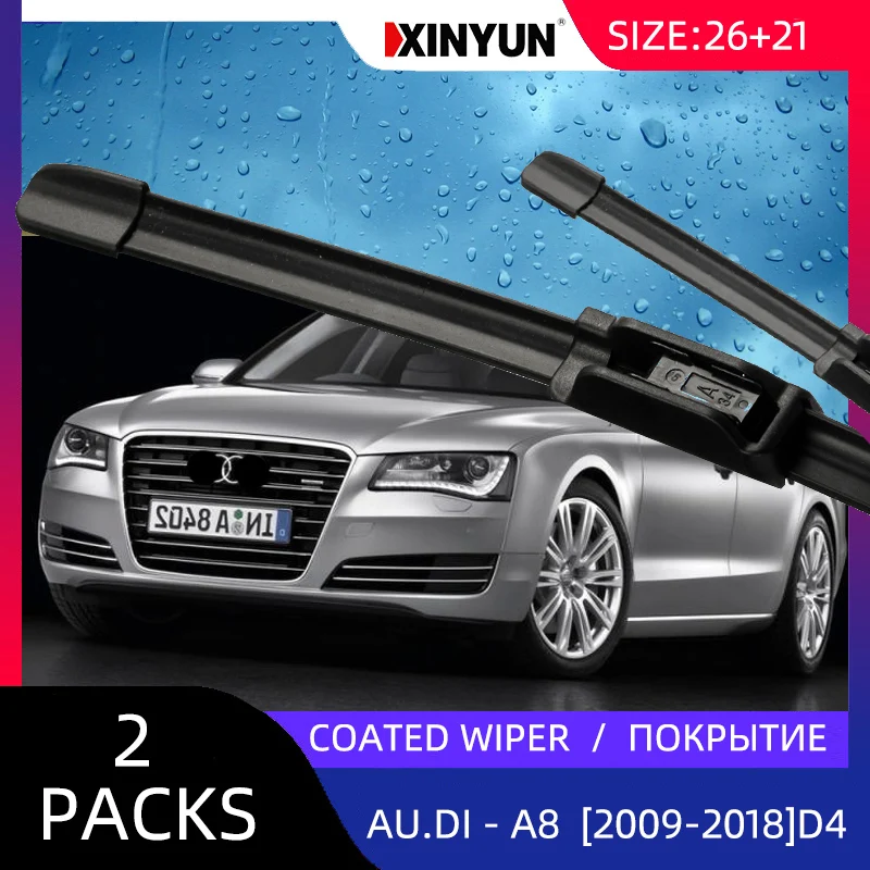 Wiper LHD Front Coated Wiper Blades For For Audi A8 S8 D4 2010 – 2017 2016 2015 2018 Windshield Windscreen Front Window 26+21