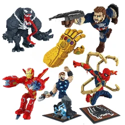 Avengers Diamond Bricks Infinity Glove Venom Iron Man Spider Captain America Children's Mini Brick Toy
