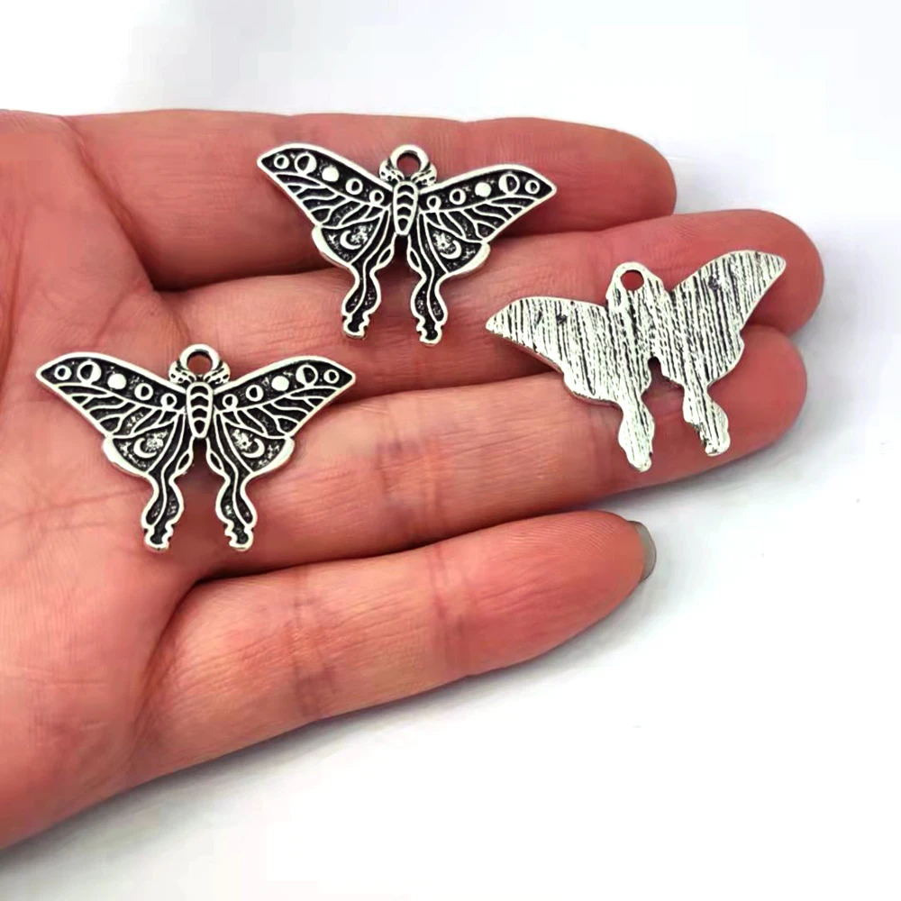 5pcs new moon lunar moth pendant charm for DIY women man Accessories