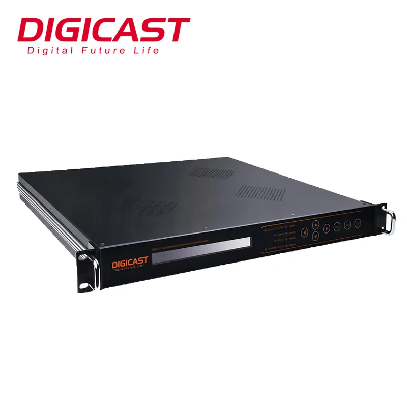 DIGICAST SD Video Analog to Digital Converter H.264 Mpeg2 Encoding AV to DVB-C Modulator For Cable TV Headend System