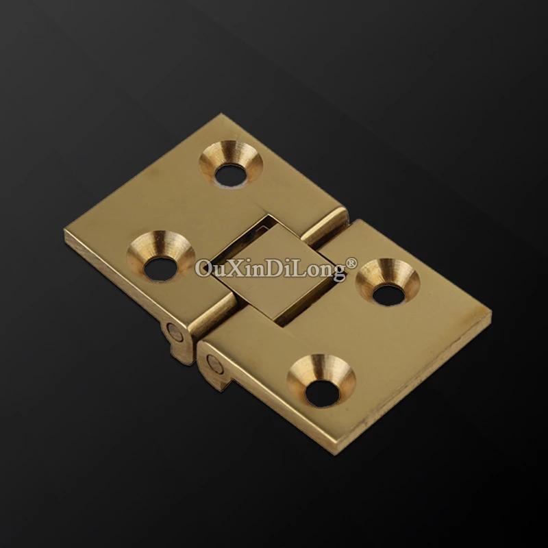 Picture 5: Brand New 4PCS Solid Pure Brass Thicken Flap Hinges Dinning Table Desktop Floding Hinges Furniture Hinges