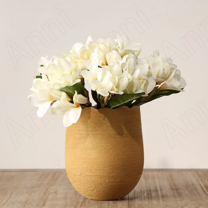 Modern Minimalist Ceramic Vase European Classical Elegant Frosted Living Room Dining Table Flower Vases Nordic Decoration Home