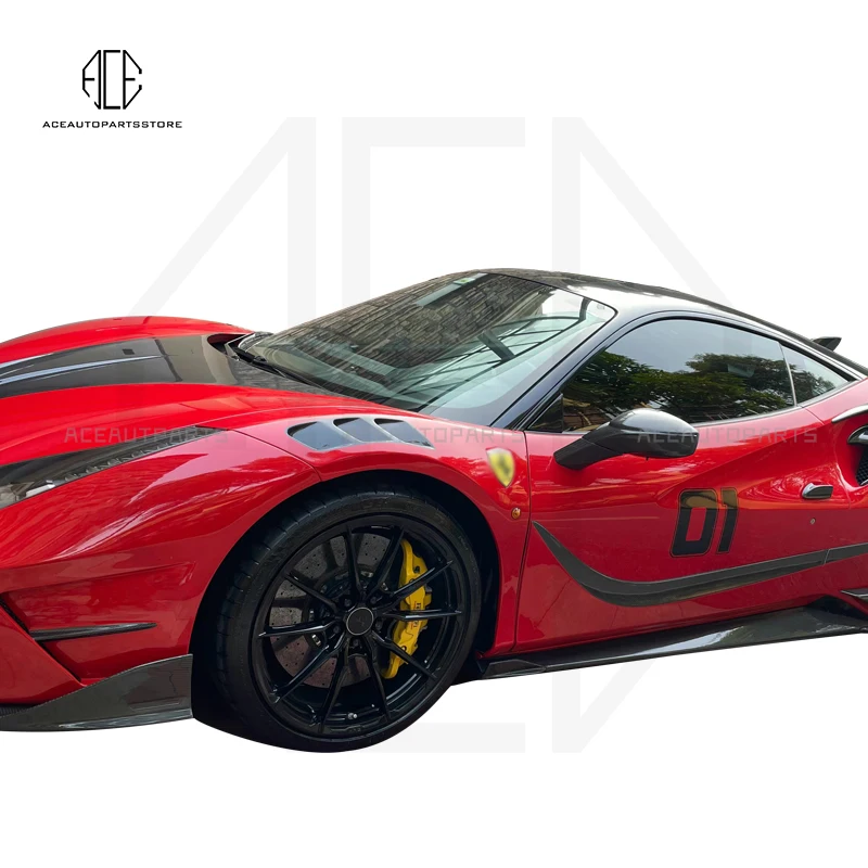 Car Fender For Ferrari 488 MSY Style Carbon Fiber Front Side Fenders For Ferrari 488 Pista GTB Spider Body Kit