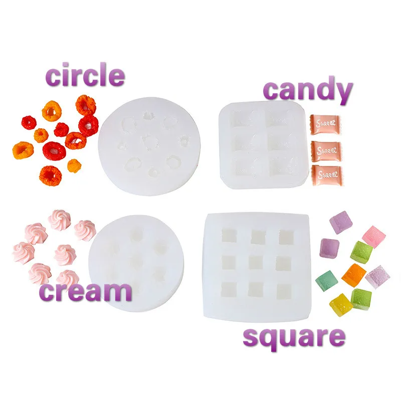 DIY silicone mold for candle soap making Biscuits Candy Cheese Ice cream shape Mold star love