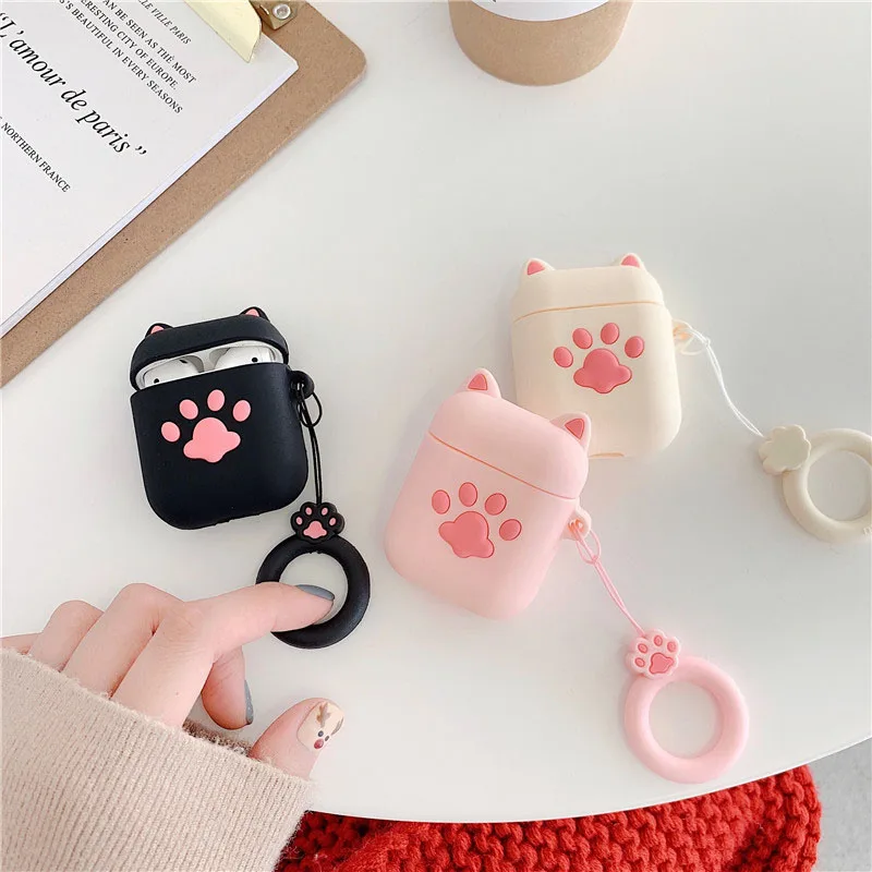 น่ารัก3D หูฟังสำหรับ Apple AirPods ซิลิโคนมังกรแมวการ์ตูนชุดหูฟังป้องกันสำหรับ Airpods ชาร์จ2กล่อง Accessorie