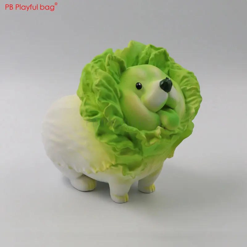 

Playful bag 10CM Resin cabbage dog figurine Black Cabbage Husky High quality toy model Cute dogs figure Little ornaments HG43