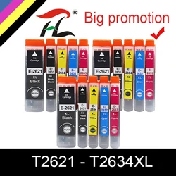 HTL Compatible Ink Cartridge T2621 26XL for Epson XP510 XP520 XP600 XP605 XP615 XP620 XP625 XP710 XP720 XP800 XP810 XP820