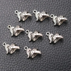 15pcs Silver Plated 3D Mini Knight Helmet Charms Bracelet Earrings Pendant DIY Jewelry Handicraft Making 14*13mm A2245