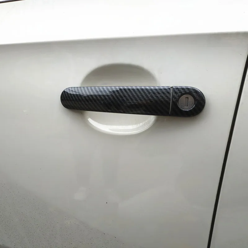 

Car Exterior Door Handle Cover Trim for SEAT Ibiza 6J Mk4 6L Mk3 FR Cupra 2004 2005 2010 Plastic Imitation Carbon Fiber