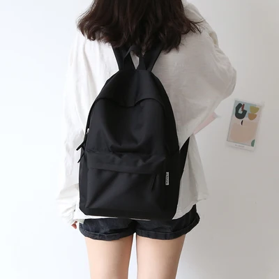 Simple Classic Designe Canvas Women Backpack School Student Book Bag Leisure Travel Young