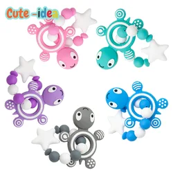 Cute-idea 1pc Silicone massaggiagengive tartaruga braccialetto in Silicone collana pendente BPA gratuito dentizione giocattolo infermieristica ciuccio catena regalo