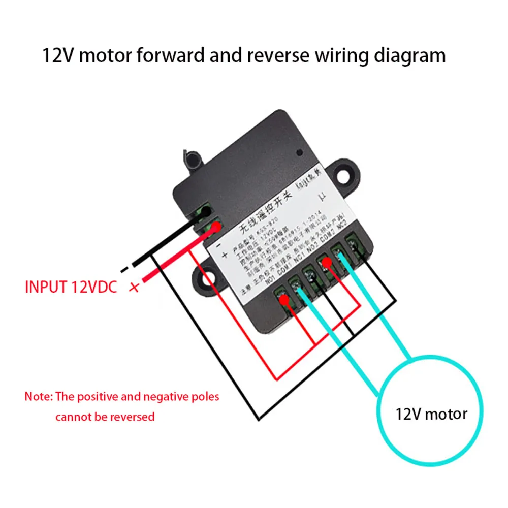 DC Motor Controller 12V 24V Motor Forward And Reverse Control Module RF433MHz Wireless Remote Control Switch for Linear Actuator