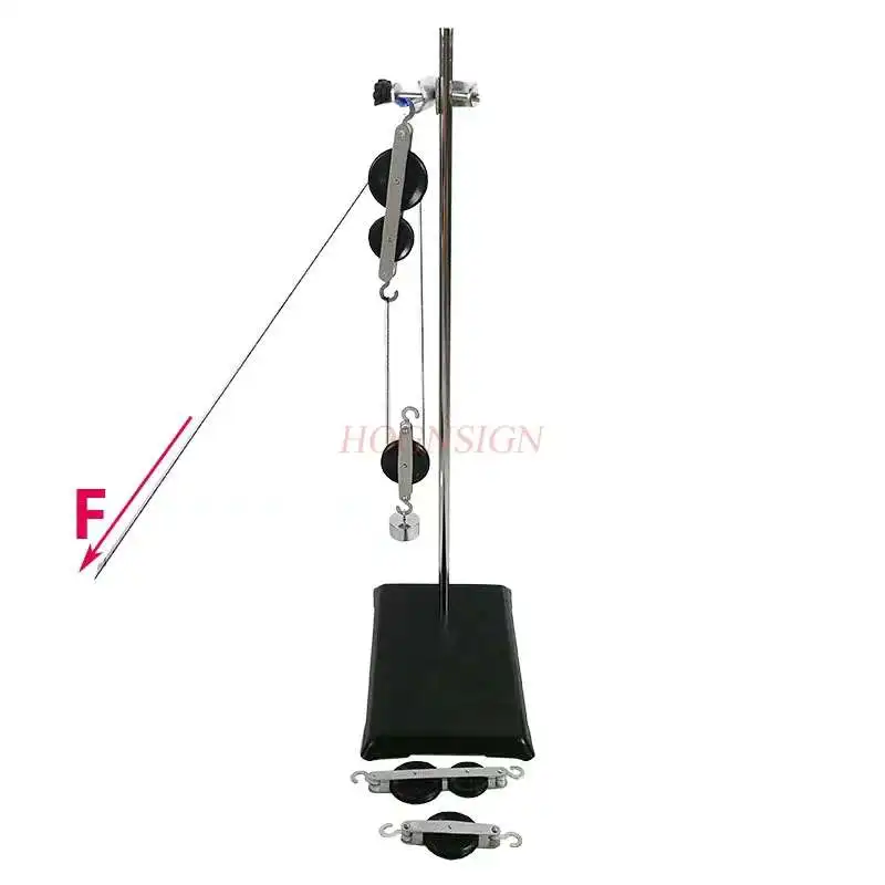 Pulley set and its bracket Middle school physical mechanics experiment Simple mechanic Primary school Science Metal bracket